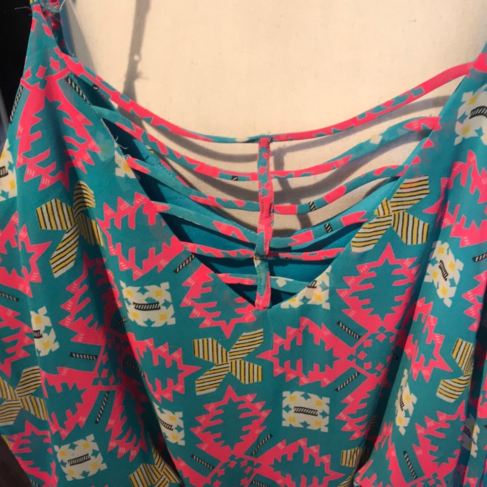 Alya Multicolor Aztec Romper - Picture 3 of 5